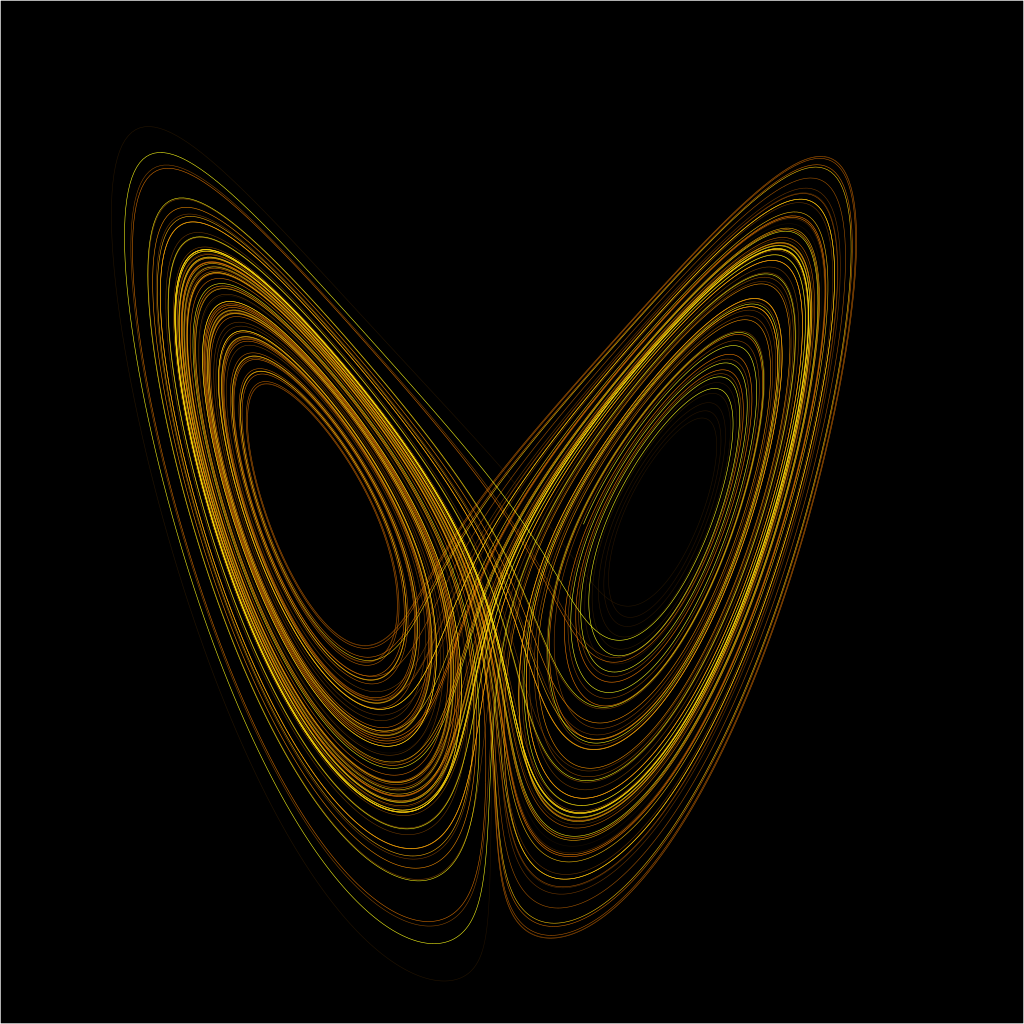 Una mariposa aletea